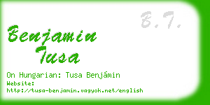 benjamin tusa business card